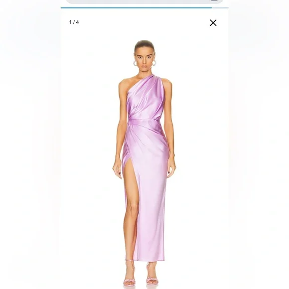 The Sei Asymmetrical Drape Dress - lavender - www.joarbit.com